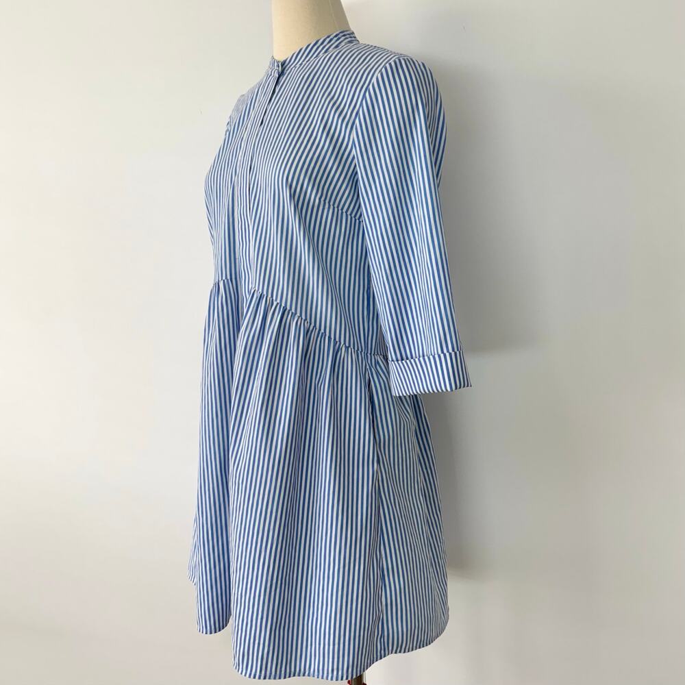 Tuckernuck Blue Stripe Royal Shirt Mini Dress XS Oversized - Picture 6 of 12